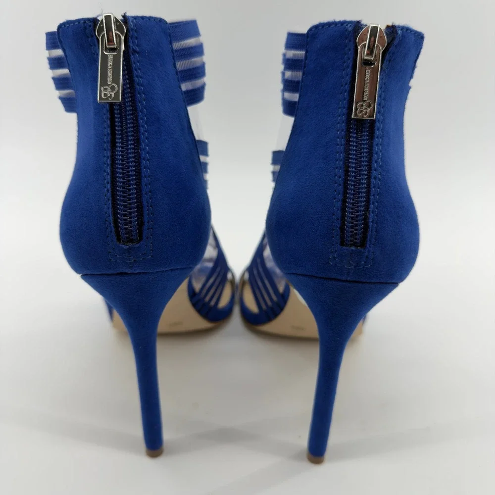 Jessica Simpson Jivero Royal Blue Elastic Strap Stiletto Sandals 9.5M